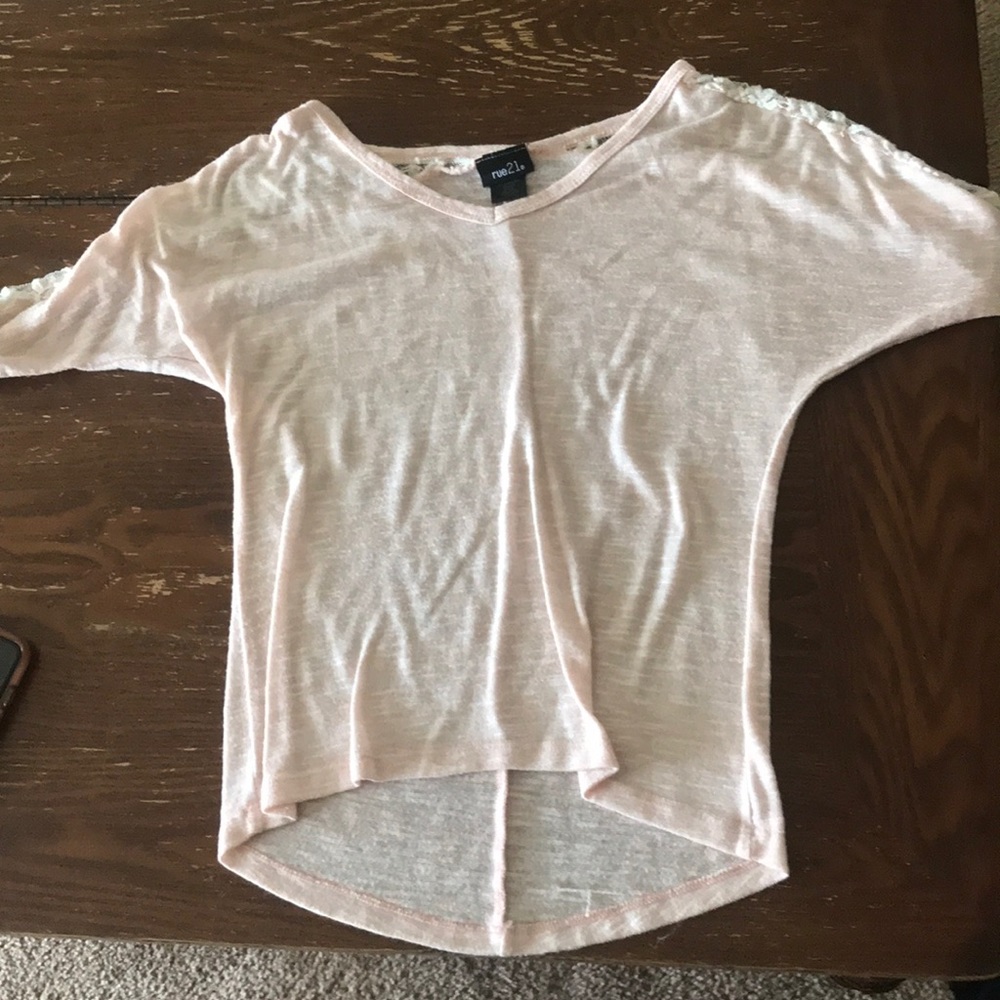 Shirt with lace